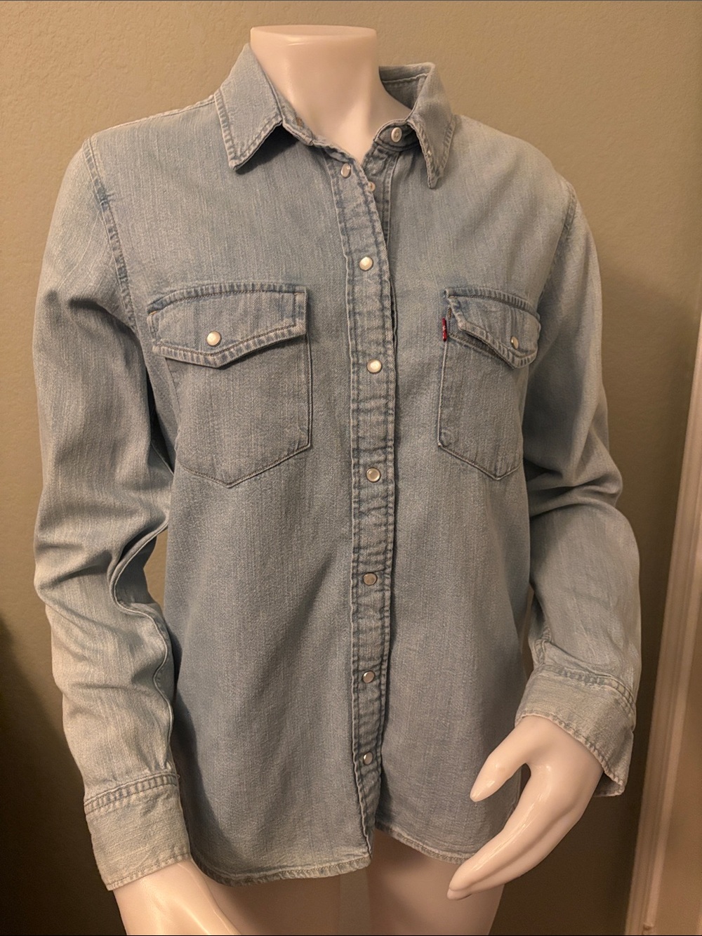 Levi's Light Blue Denim Button-Down Shirt